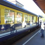 Tog mot Grindelwald klar til avgang i Interlaken