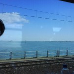 Utsikt på toget til Venezia Utsikt på toget til Venezia