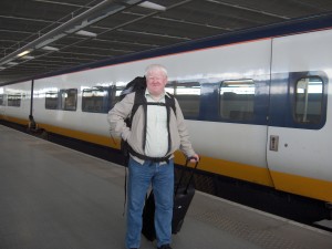 Terje på vei til å ta Eurostar fra London